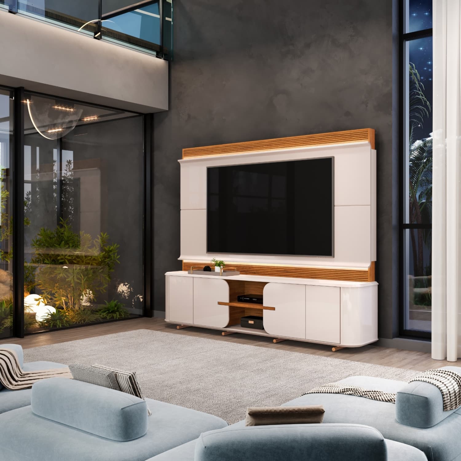 Painel com Rack Home Lord - DJ