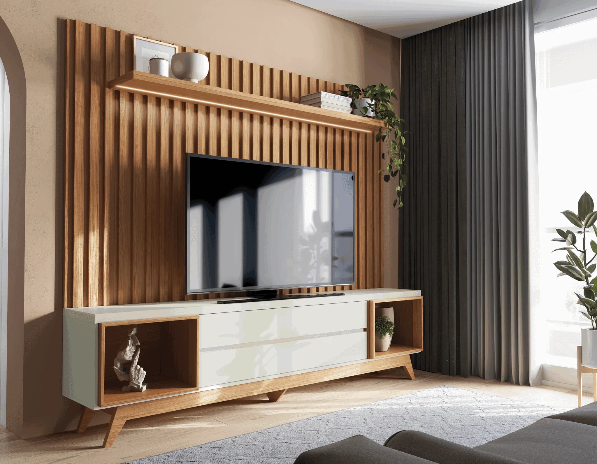 Painel e Rack - TB343 – Móveis Junges