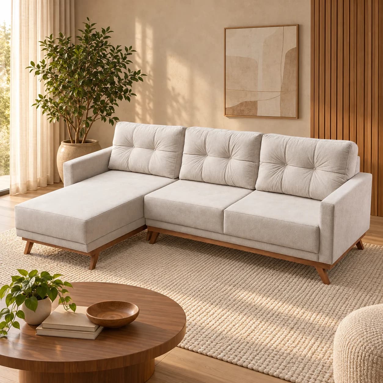 Sofá Irlanda com Chaise – Móveis Junges